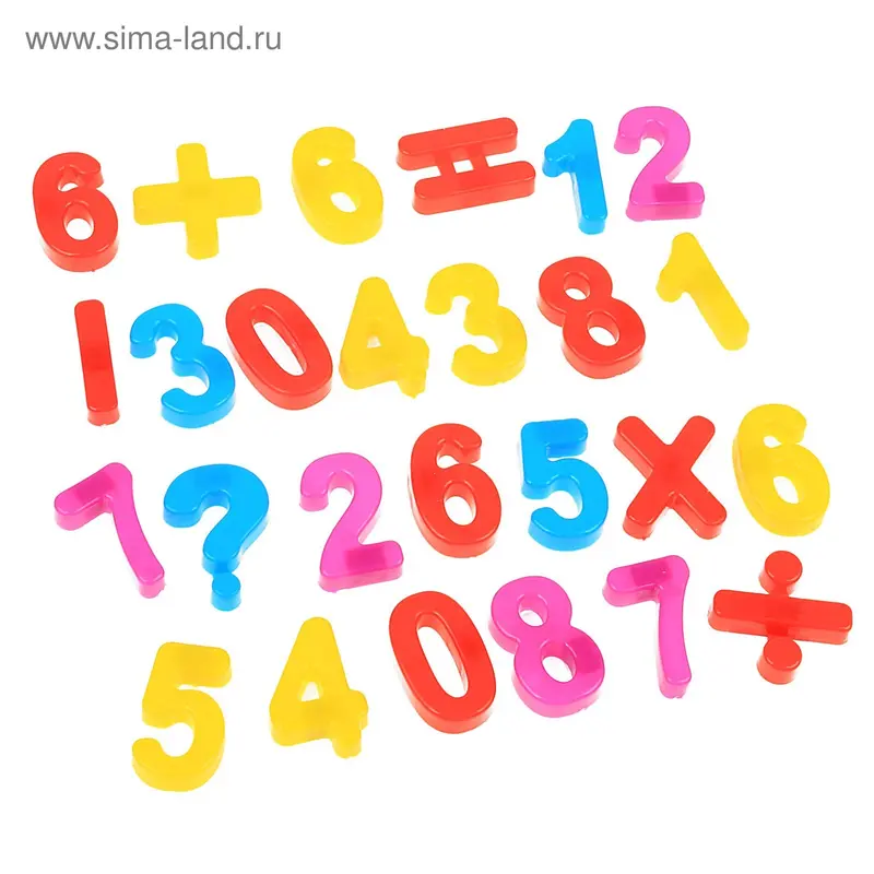 Цифры и знаки магнитные, 26 деталей