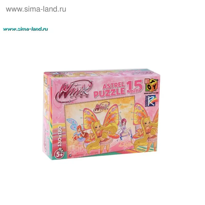 Пазл - мини Винкс "Блум, Стелла, Лайла, Текна, Флора", 15 элементов