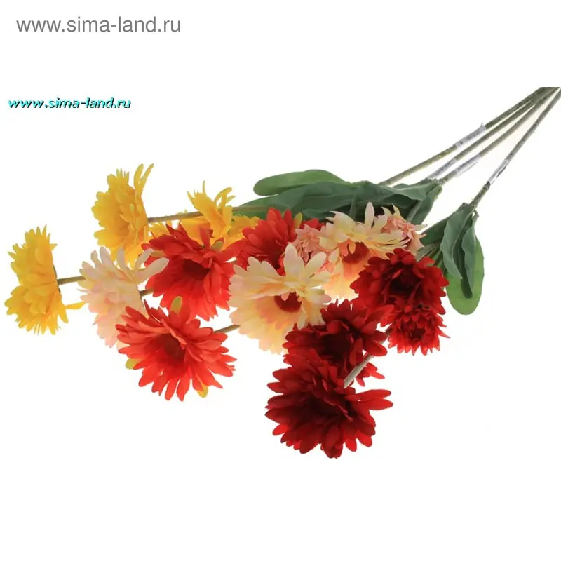 цветы искусственные куст герберы 85 см d-10 см