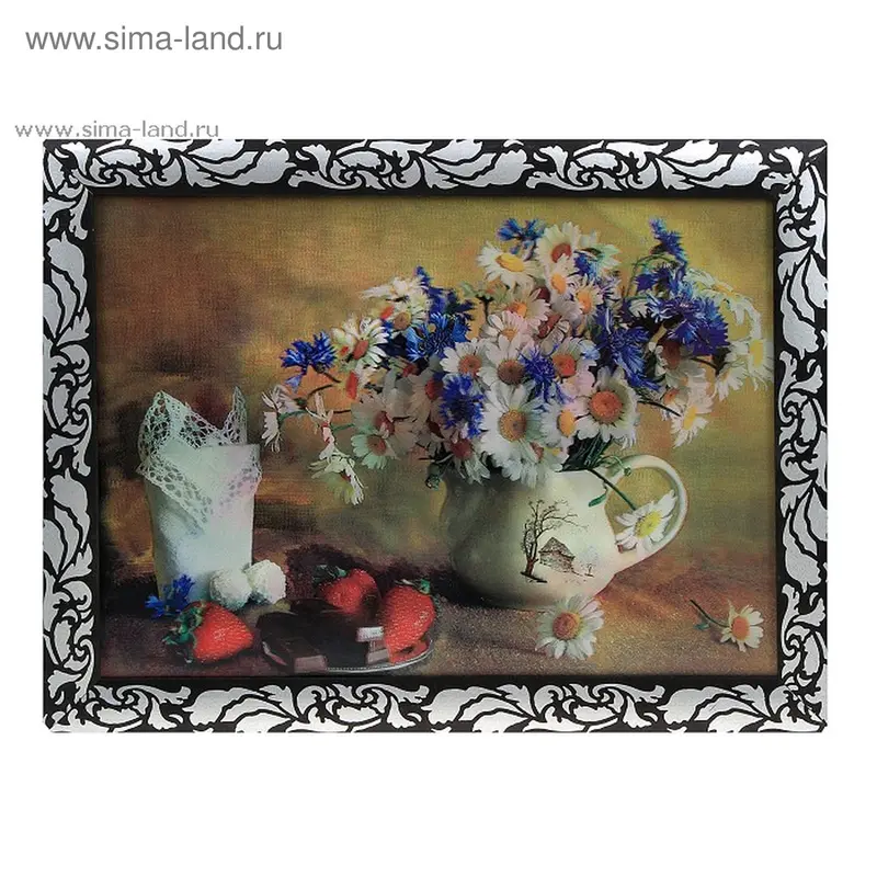 картина объемная 30*40 см рама роспись 3D натюрморт