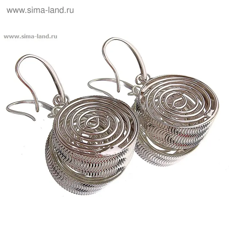 Серьги «Луч солнца» спираль