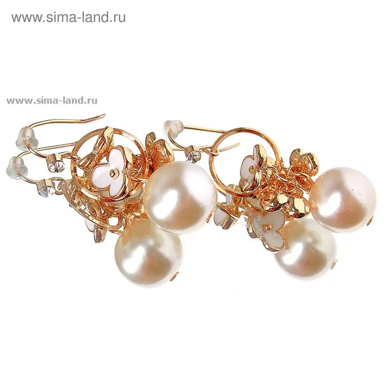 Серьги с жемчугом «Мэджери» виноград