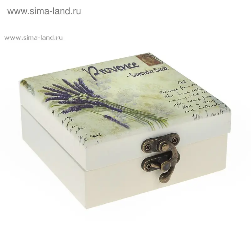шкатулка дерево лаванда 11*11* 5 см