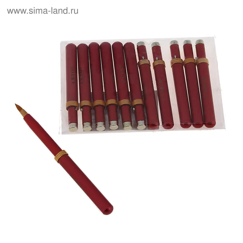 Кисть для помады, цвет красный