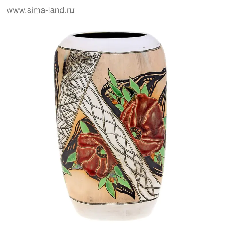 Ваза Линза "Маковый цвет"