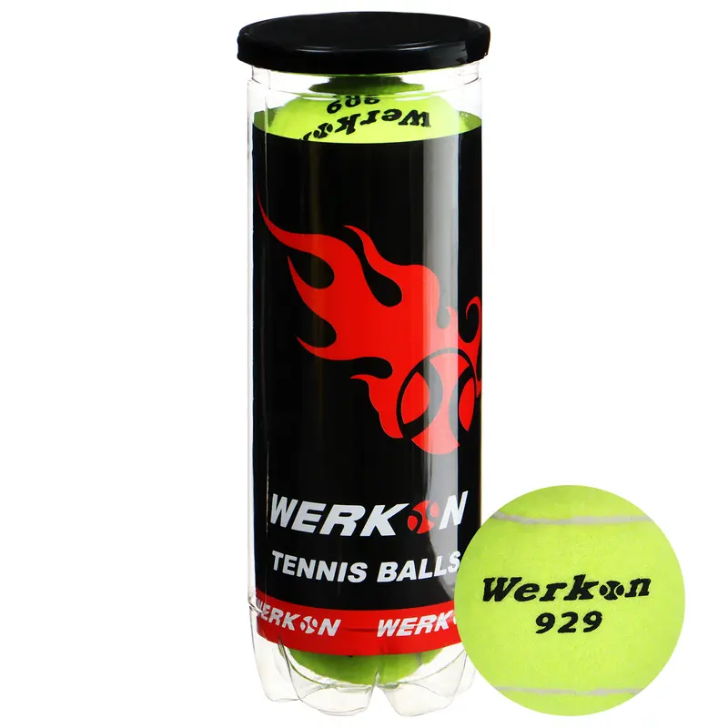 Набор мячей для большого тенниса WERKON 929 в тубе, 3 шт