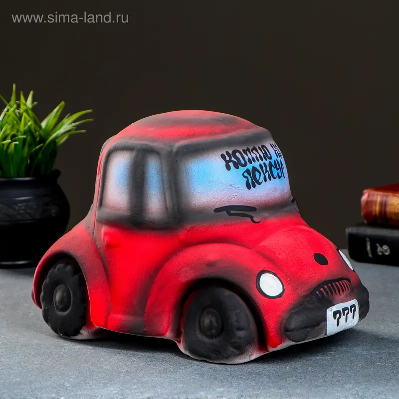 Копилка "Машина" 18х26х16см МИКС