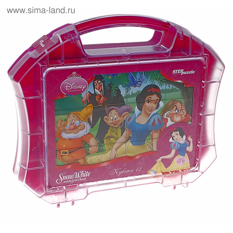 Кубики Disney "Белоснежка и семь гномов", 12 штук