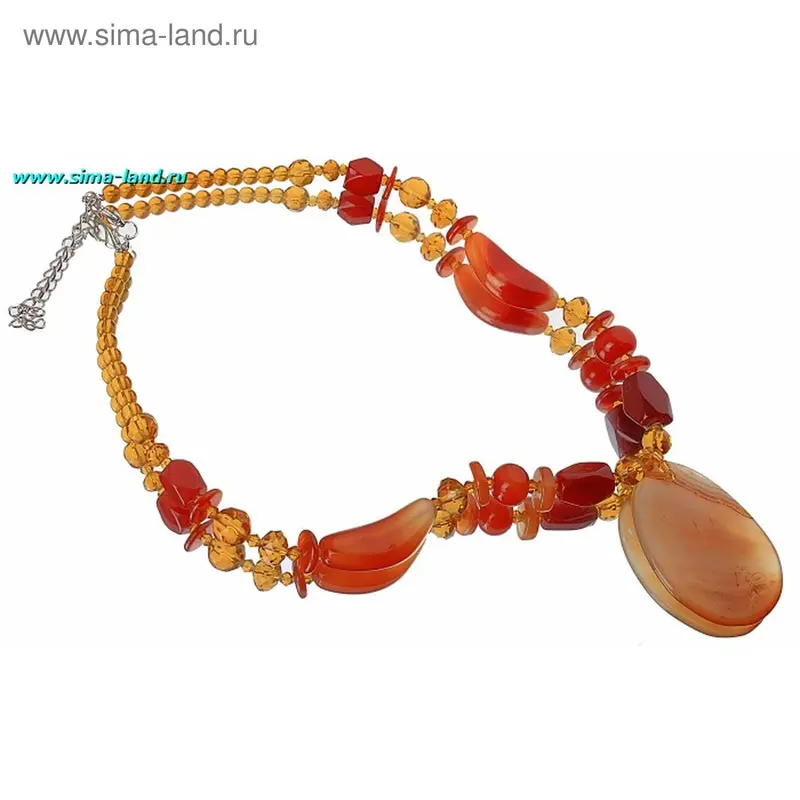 Колье и кулон «Затмение», под сердолик
