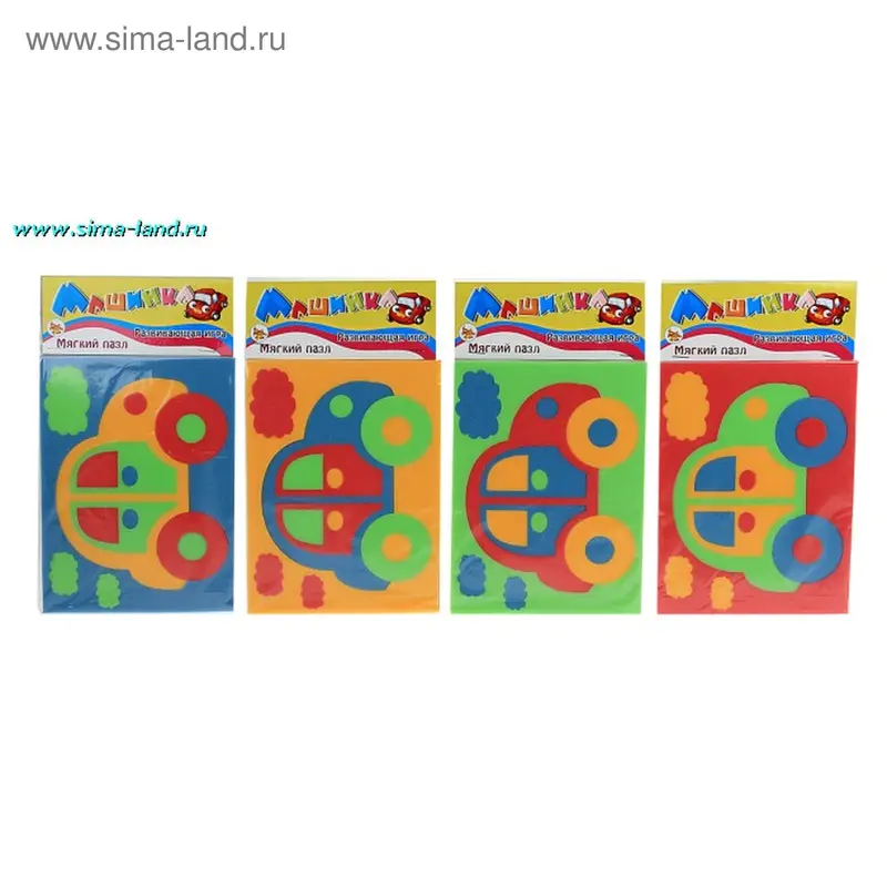 Пазлы мягкие «Машинка», МИКС