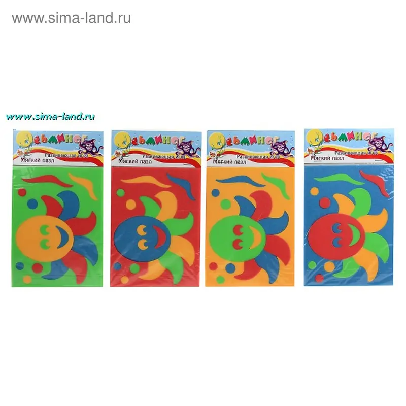 Пазлы мягкие «Осьминог», МИКС
