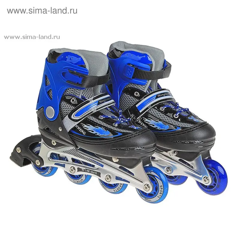 ролики раздвижные ABEC7 L(38-43) колес. микс PU 70мм