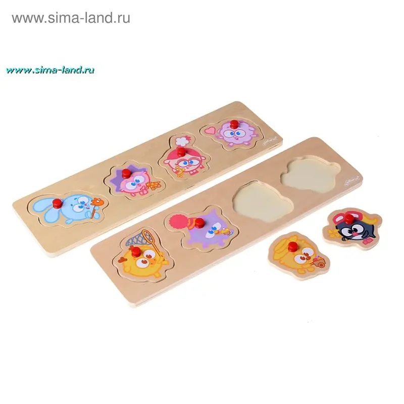 Пазл "Малышарики", 4 детали, микс