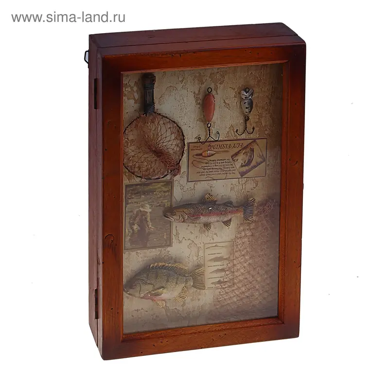 ключница дерево карасики 30*20*7,5 см