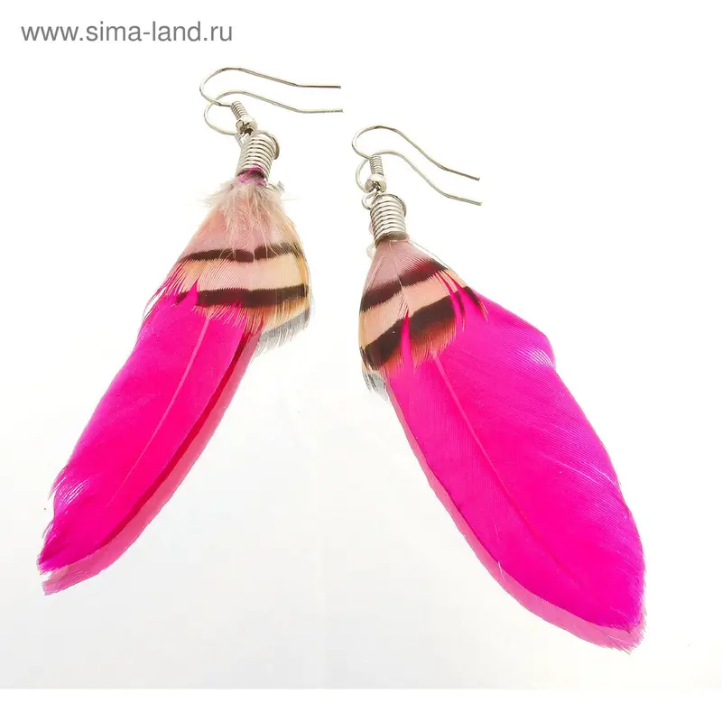 Серьги перья «Жар-птица» 10см