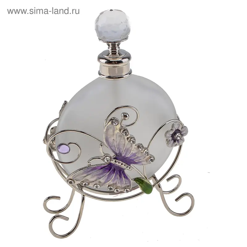 флакон для парфюма 30 мл стекло сиреневая глазурь 8,5*12*4,5 см