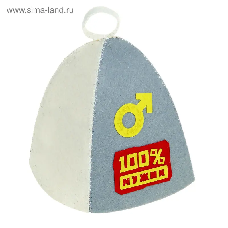 Шапка для бани "100% мужик"