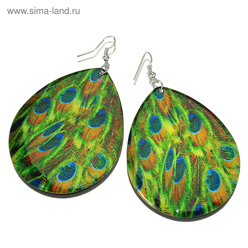 Серьги с рисунком