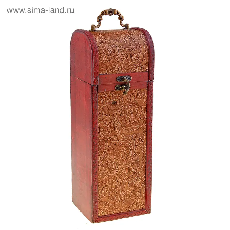 сундучок под бутылку дерево травинка 12*35*12 см