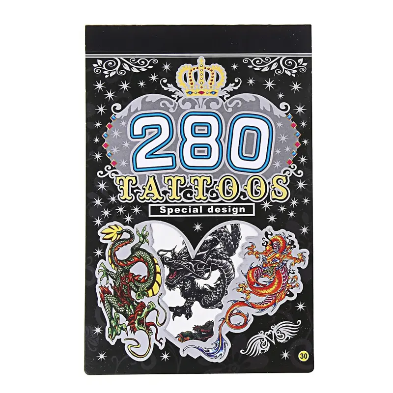 Татуировка в блокноте "Тигр/Дракон" 6 листов 12,5х19,5 см
