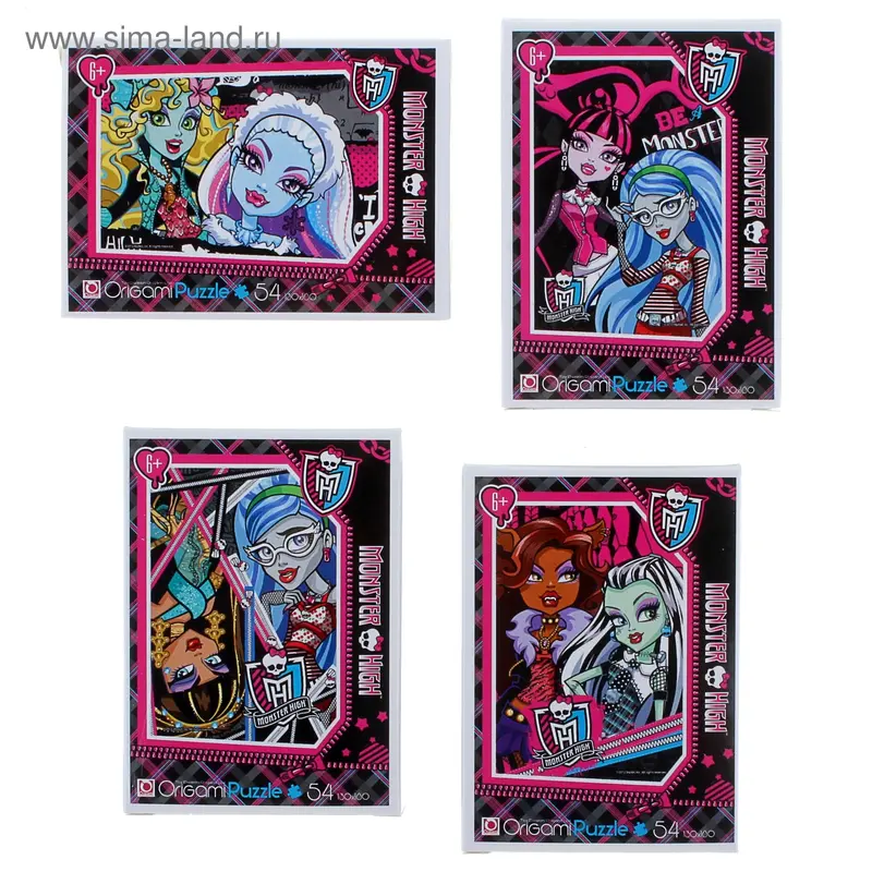 Мини-пазл Monster High, 54 элемента, МИКС