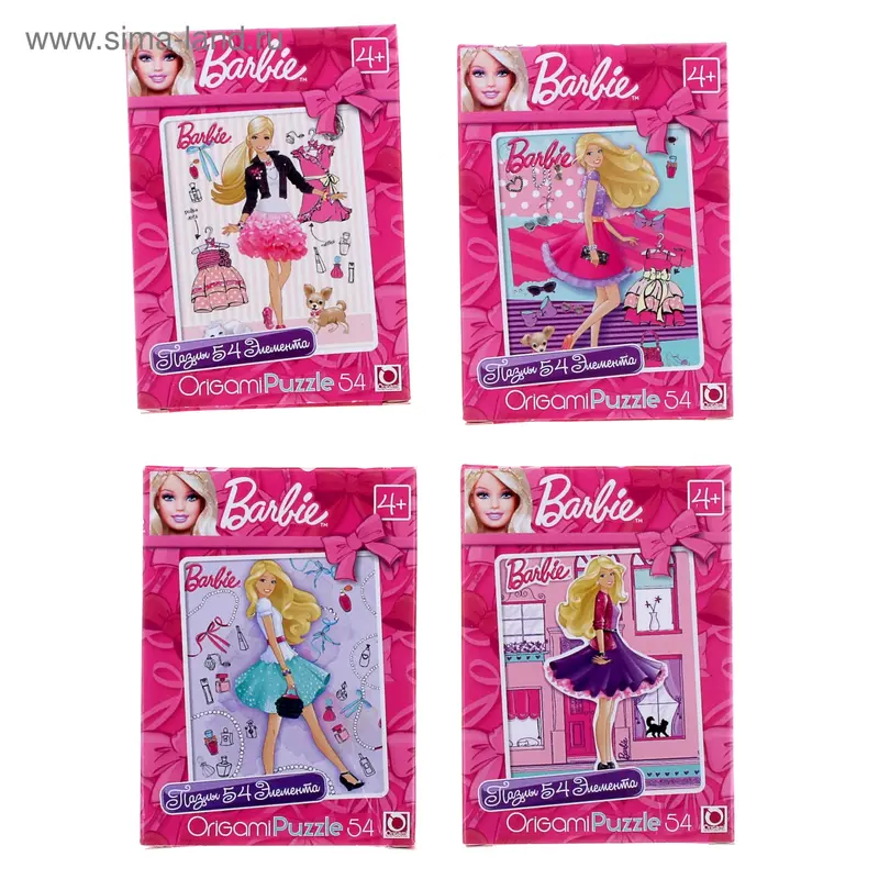 Мини-пазл Barbie, 54 элемента, МИКС