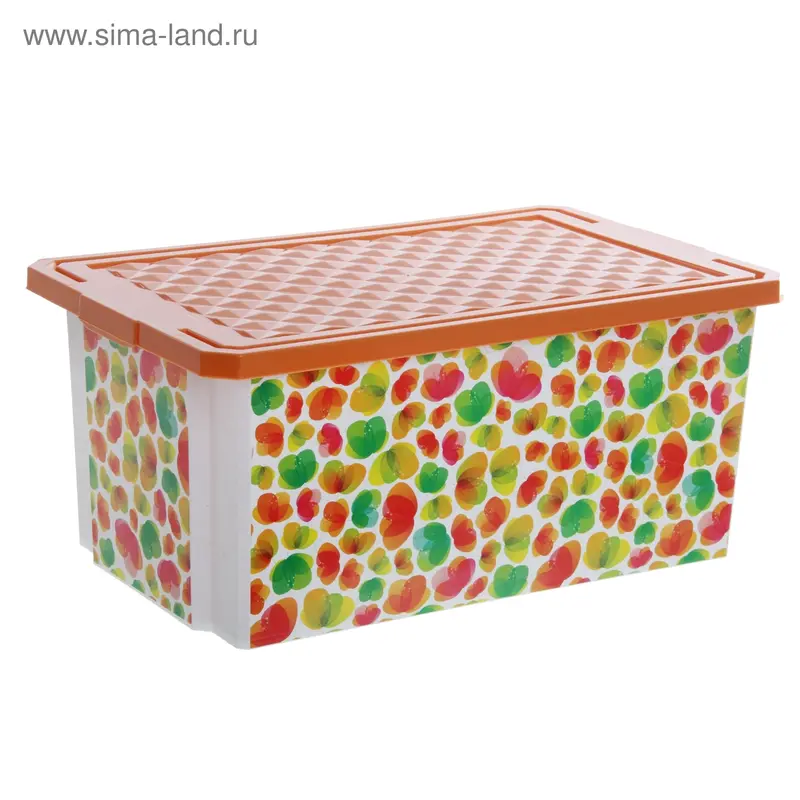 Ящик для хранения прямоугольный «Optima. Цветы», 12 л