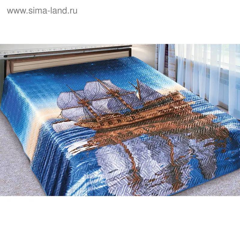 Покрывало 3D Marianna евро макси Парус, 230х250 см, искус.шелк, п/э100%