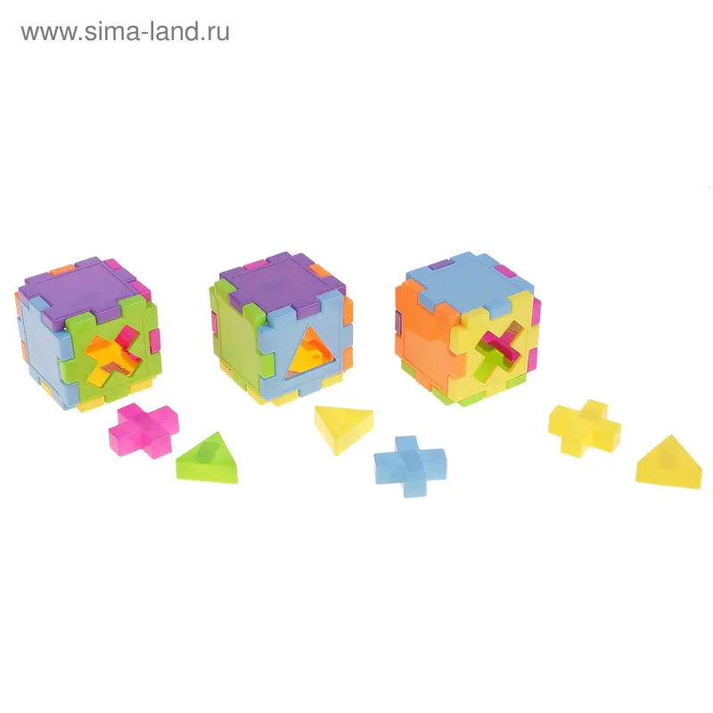 игрушка логическая цветной куб в пак. №160B2