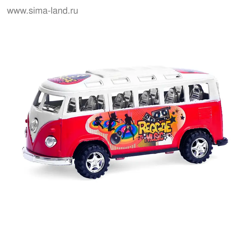 Автобус инерционный, цвета МИКС