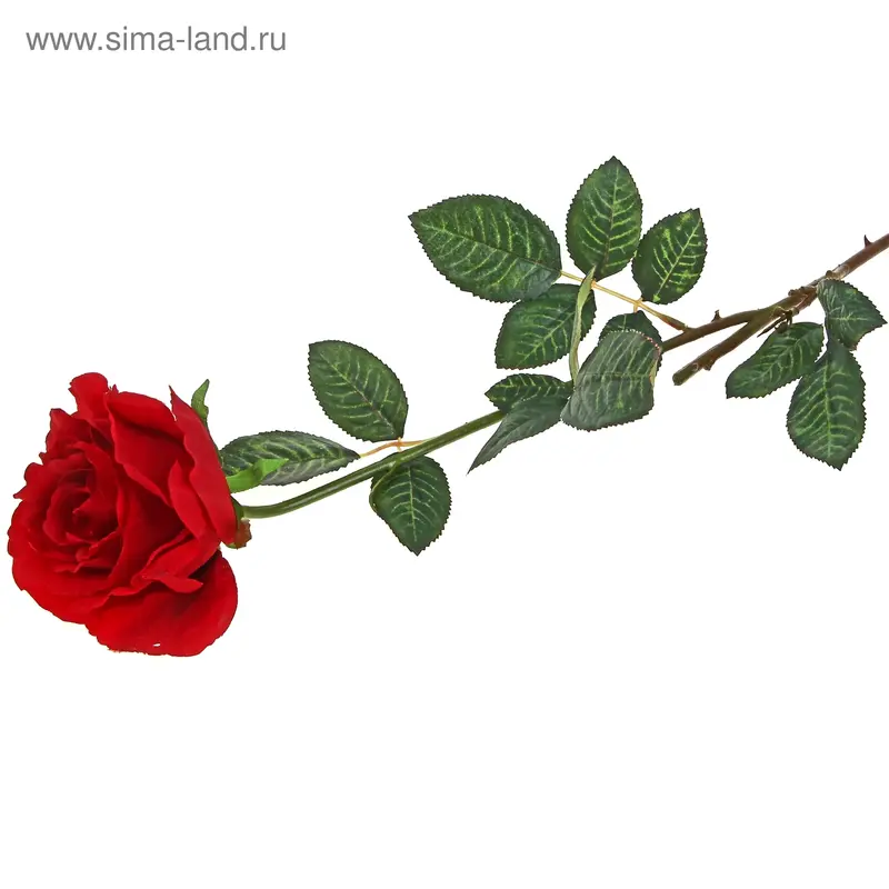 цветы искусственные роза 70 см бордо
