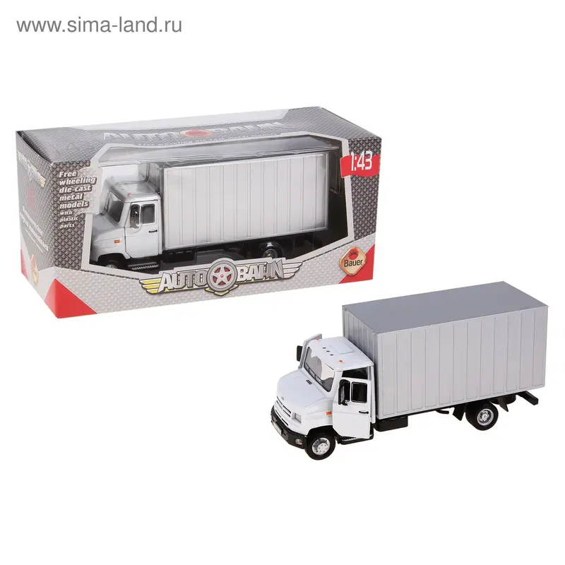 Машинка Зил Бычок (короткий контейнер), масштаб 1:43