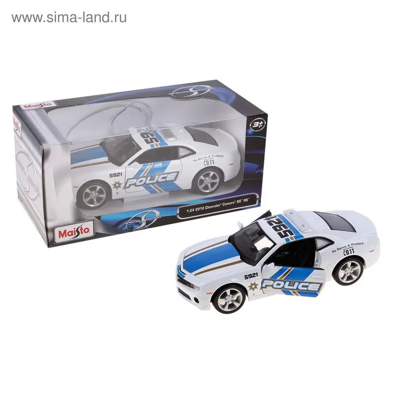Модель машины Chevrolet Camaro SS RS Police 2010, масштаб 1:24