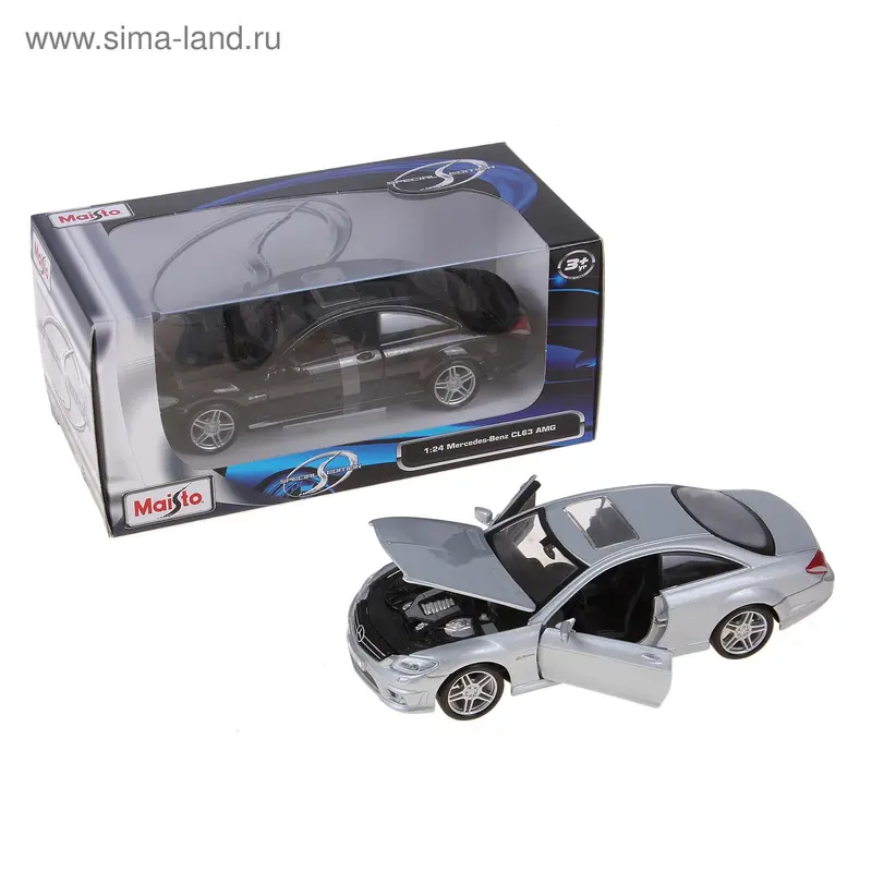 Модель машины Mercedes-Benz CL63 AMG, масштаб 1:24, цвета МИКС