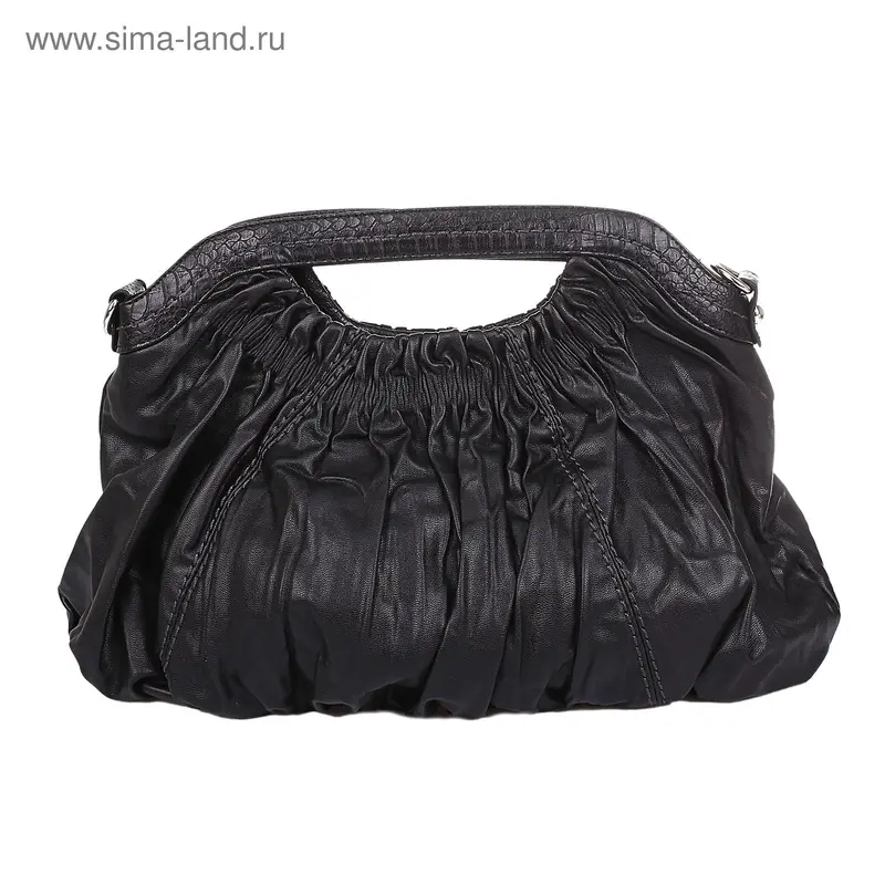 Сумка женская, 1 отдел, длинная ручка, черная
