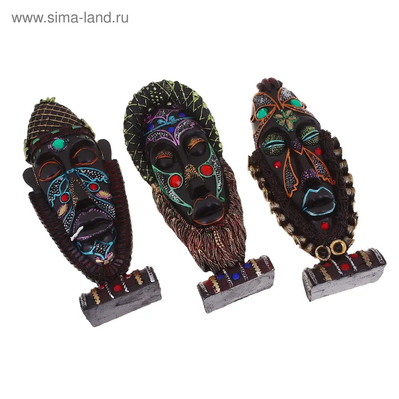 маска на подставке 18*5,5см полистоун микс