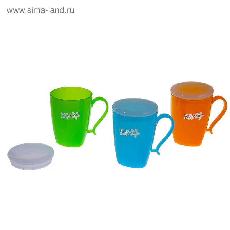 Кружка пластиковая 320 мл Colorful Cup, цвет МИКС