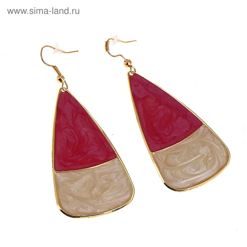 Серьги с эмалью «Кокетница», цвет МИКС