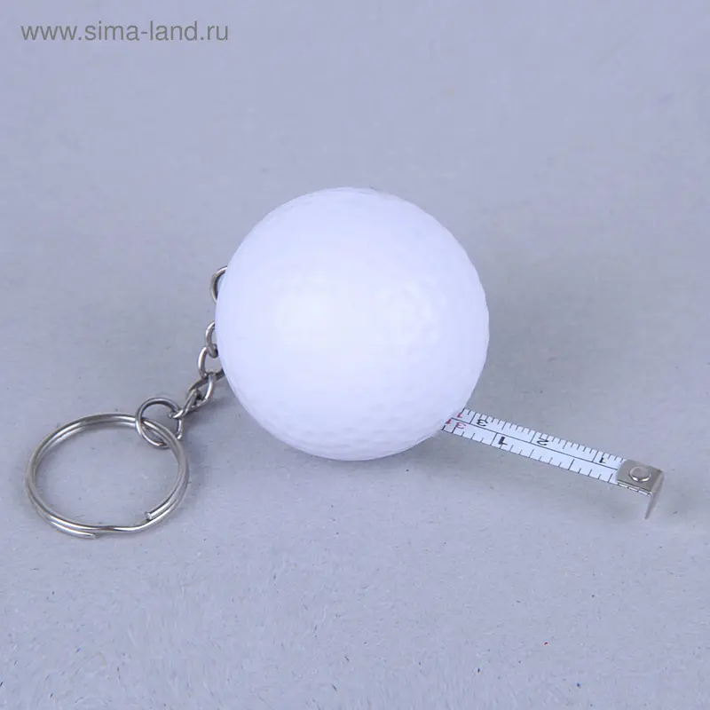 Рулетка на кольце "Мяч" (1 м), белый