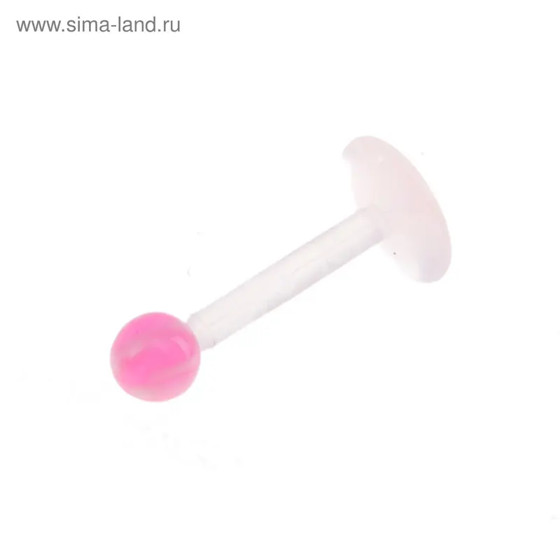 Пирсинг Лабрет, L=1.1 см, розовый