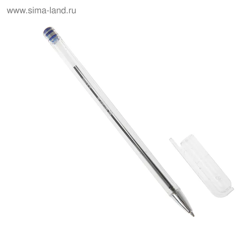Ручка шариковая AA998 прозрачный корпус, стержень синий