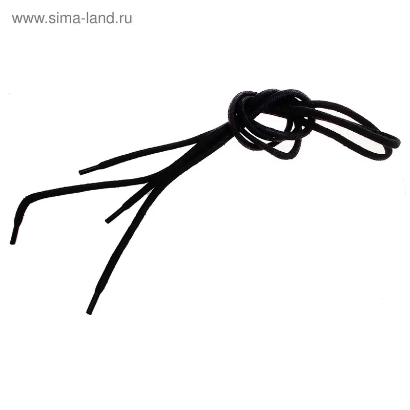 шнурки Б/УП 75 см круглые толстые с пропиткой ЧЕРН.КОРББИ