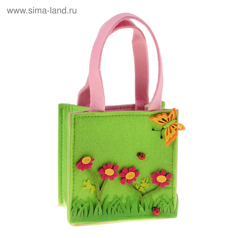 корзиночка для мелочей войлок Волшебная бабочка 15*15*10 см