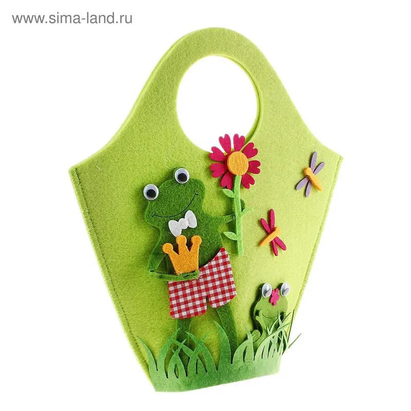 корзиночка войлок Королевский лягушонок 26*8*28 см