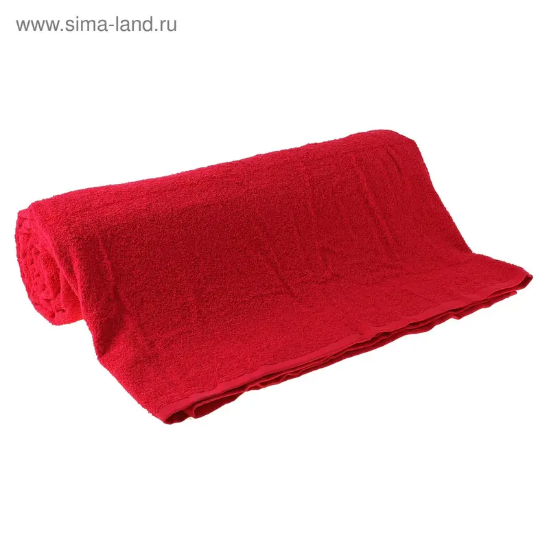 Простынь махровая "Итума", цвет красный, 380 гр/м2