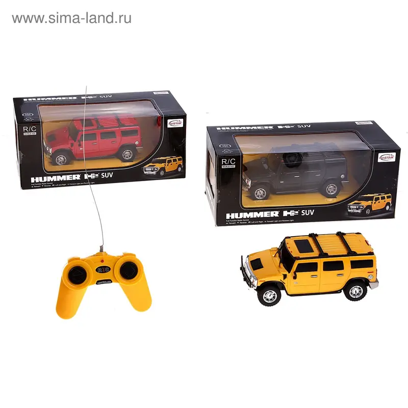 машина р/у 1:27 HUMMER H2, со свет. эффект. 28500