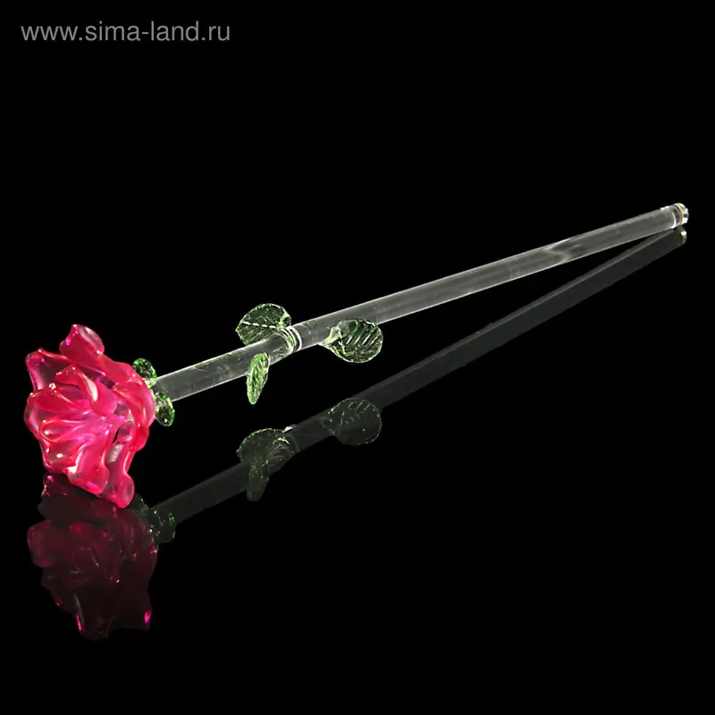 стекло пышная роза МИКС 30 см