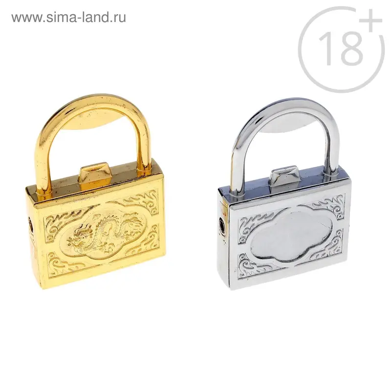 Зажигалка с открывалкой "Замок", пьезо, газ, цвета МИКС