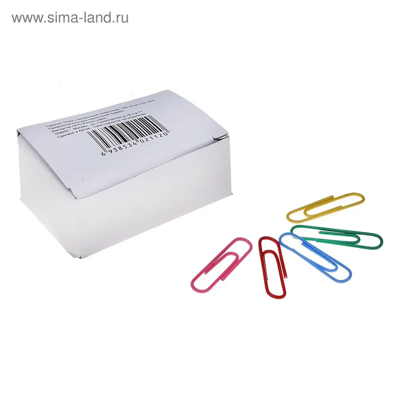 Скрепки 33 мм цветные 1 упаковка 100шт