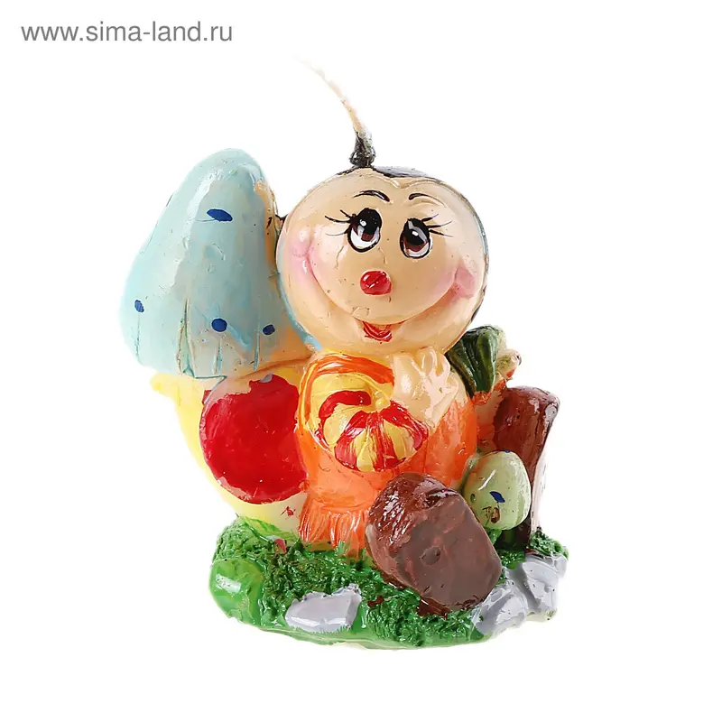 Свеча "а с грибочком", МИКС